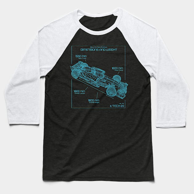 Racing car specifications Baseball T-Shirt by AntiAntiFlorian